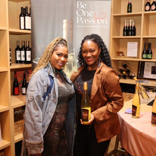 BeOnePassion founder LaToya Flint and a supporter attend an event